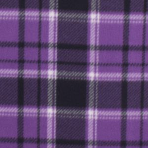 Fleece Fabric |  1yd Purple Black Plaid Blizzard Fleece Fabric