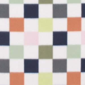 Fleece Fabric |  1yd Retro Checkerboard on White Blizzard Fleece Fabric