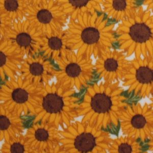 Fleece Fabric |  1yd Sunflowers Blizzard Fleece Fabric