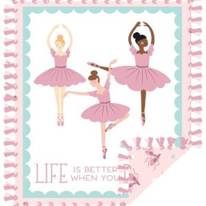 Fleece Tie Blankets |  1yd 48″ Wide Ballerina No Sew Fleece Blanket