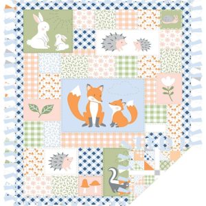 Fleece Tie Blankets |  1yd 48″ Wide Multicolor Woodland Animals No Sew Fleece Blanket