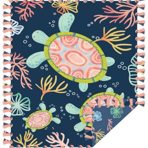 Fleece Tie Blankets |  1yd 48″ Wide Turtles No Sew Fleece Blanket