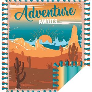 Fleece Tie Blankets |  1yd 72″ Wide Adventure Awaits No Sew Fleece Blanket