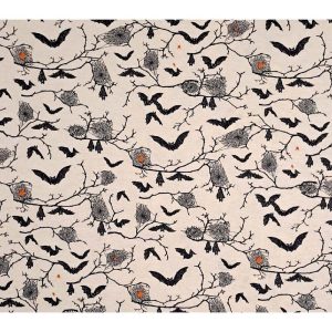 Holiday Fabric |  1yd Black Bats On Branches Super Snuggle Flannel Fabric