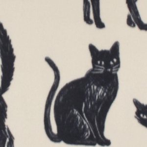 Holiday Fabric |  1yd Black Cats Blizzard Fleece Fabric