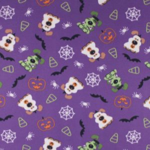 Holiday Fabric |  1yd Blizzard Fleece Halloween Spot Fabric