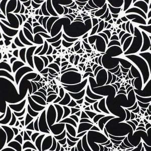 Holiday Fabric |  1yd Halloween Web Super Snuggle Flannel Fabric