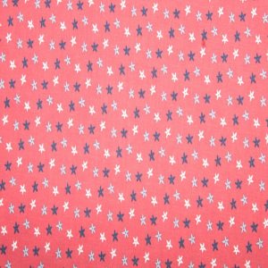 Holiday Fabric |  1yd Mini Star Floral Patriotic Cotton Fabric