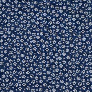 Holiday Fabric |  1yd Patriotic Paw Prints 43” Patriotic Cotton Fabric