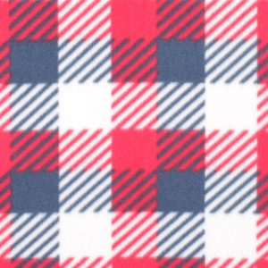 Holiday Fabric |  1yd Patriotic Plaid Blizzard Prints Fleece Fabric