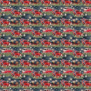 Holiday Fabric |  1yd Red Cars Patriotic Cotton Fabric