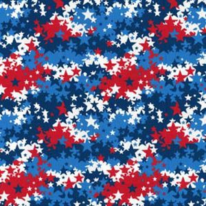 Holiday Fabric |  1yd Stars on Blue Camo Patriotic Cotton Fabric