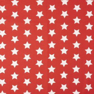 Holiday Fabric |  1yd Stars on Red Patriotic Cotton Fabric