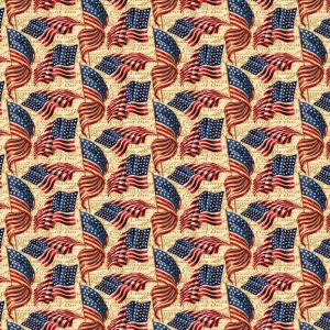 Holiday Fabric |  1yd We Pledge Allegiance 43” Patriotic Cotton Fabric