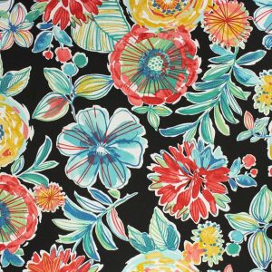 Home Decor Fabric |  1yd Colsen Noir Outdoor Fabric