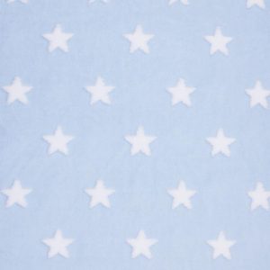 Kids Fabric |  1yd Blue Debossed Star Nursery Sherpa Fabric