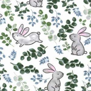 Kids Fabric |  1yd Bunny Allover Nursery Flannel Fabric