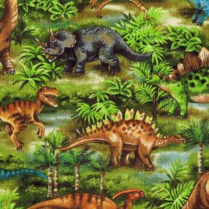 Kids Fabric |  1yd Cotton Fabric Dinosaurs