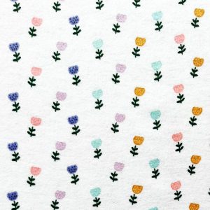 Kids Fabric |  1yd Cute Floral Nursery Flannel Fabric