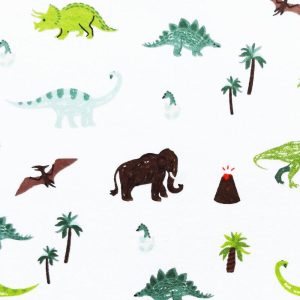 Kids Fabric |  1yd Dinos Nursery Flannel Fabric