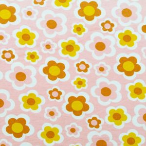 Kids Fabric |  1yd Groovy Flower Jersey Knit Fabric