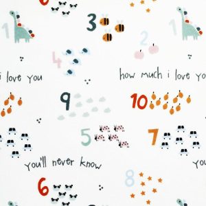 Kids Fabric |  1yd How Much I Love You Nursery Flannel Fabric