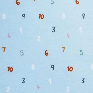 Kids Fabric |  1yd Numbers Nursery Flannel Fabric