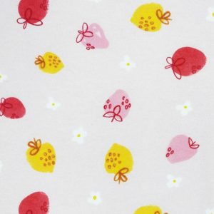 Kids Fabric |  1yd Strawberries Nursery Flannel Fabric