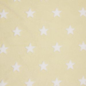 Kids Fabric |  1yd Yellow Debossed Star Nursery Sherpa Fabric