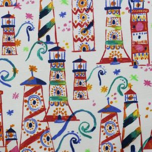 Outdoor Fabric |  1yd Lighthouse Jubilee Outdoor Fabric