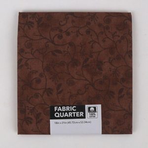 Precuts |  1yd 18″ x 20″ Brown Flourish Cotton Fabric Quarter 1pc