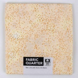 Precuts |  1yd 18″ x 20″ on Cream Metallic Cotton Fabric Quarter 1pc