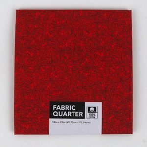 Precuts |  1yd 18″ x 20″ Red Texture Cotton Fabric Quarter 1pc