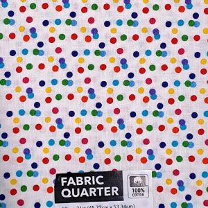 Precuts |  1yd 18″ x 21″ Confetti Dots Cotton Fabric Quarter 1pc