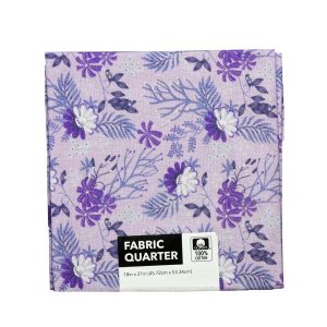 Precuts |  1yd 18″ x 21″ Purple Floral Fabric Quarter