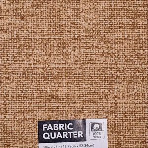 Precuts |  1yd 18″ x 21″ Tan Basket Weave Cotton Fabric Quarter 1pc