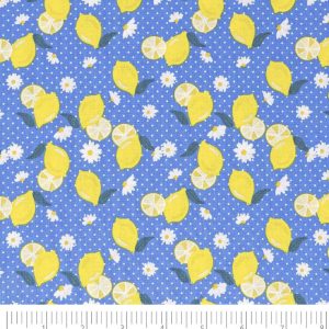 Precuts |  1yd Lemons And Dots Fabric Quarter Cotton Fabric Quarter