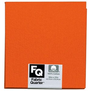 Precuts |  1yd Orange 1 Piece Cotton Fabric Quarter