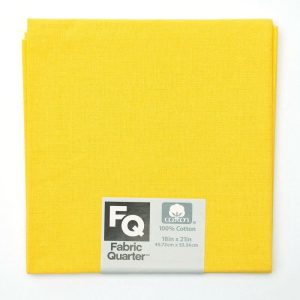 Precuts |  1yd Yellow 1 Piece Cotton Fabric Quarter