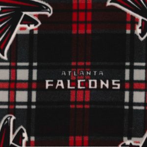 Sports & Team Fabric |  1yd Atlanta Falcons Fleece Fabric Plaid