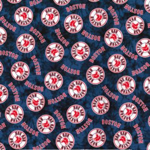 Sports & Team Fabric |  1yd Boston Red Sox Flannel Fabric Tie Dye