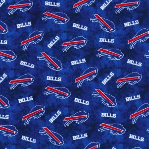 Sports & Team Fabric |  1yd Buffalo Bills Flannel Fabric Tie Dye