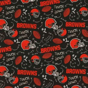 Sports & Team Fabric |  1yd Cleveland Browns Kids NFL Cotton Fabric