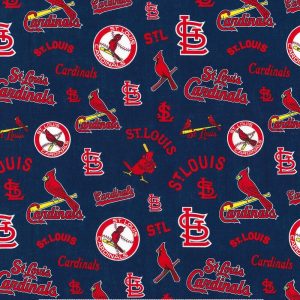 Sports & Team Fabric |  1yd Cooperstown Saint Louis Cardinals Cotton Fabric