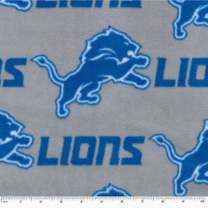 Sports & Team Fabric |  1yd Detroit Lions Fleece Fabric Gray