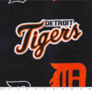 Sports & Team Fabric |  1yd Detroit Tigers Fleece Fabric Logo