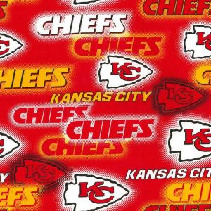 Sports & Team Fabric |  1yd Kansas City Chiefs NFL Dot Cotton Fabric