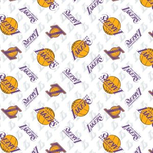 Sports & Team Fabric |  1yd LA Lakers Cotton Fabric Logo