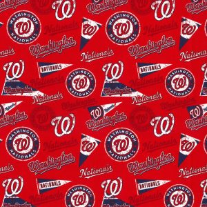 Sports & Team Fabric |  1yd MLB Cotton Fabric Washington Nationals Retro