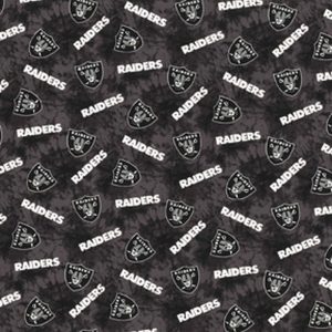 Sports & Team Fabric |  1yd NFL Black Las Vegas Raiders Cotton Duck Canvas